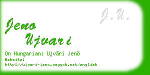 jeno ujvari business card